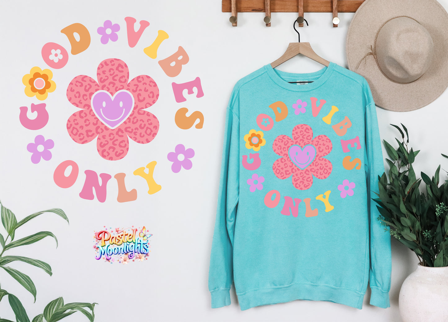 Good vibes only DTF Print Ready to Press