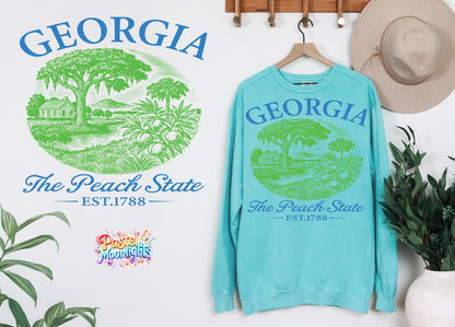 Georgia  The Peach State  DTF Print Ready to Press