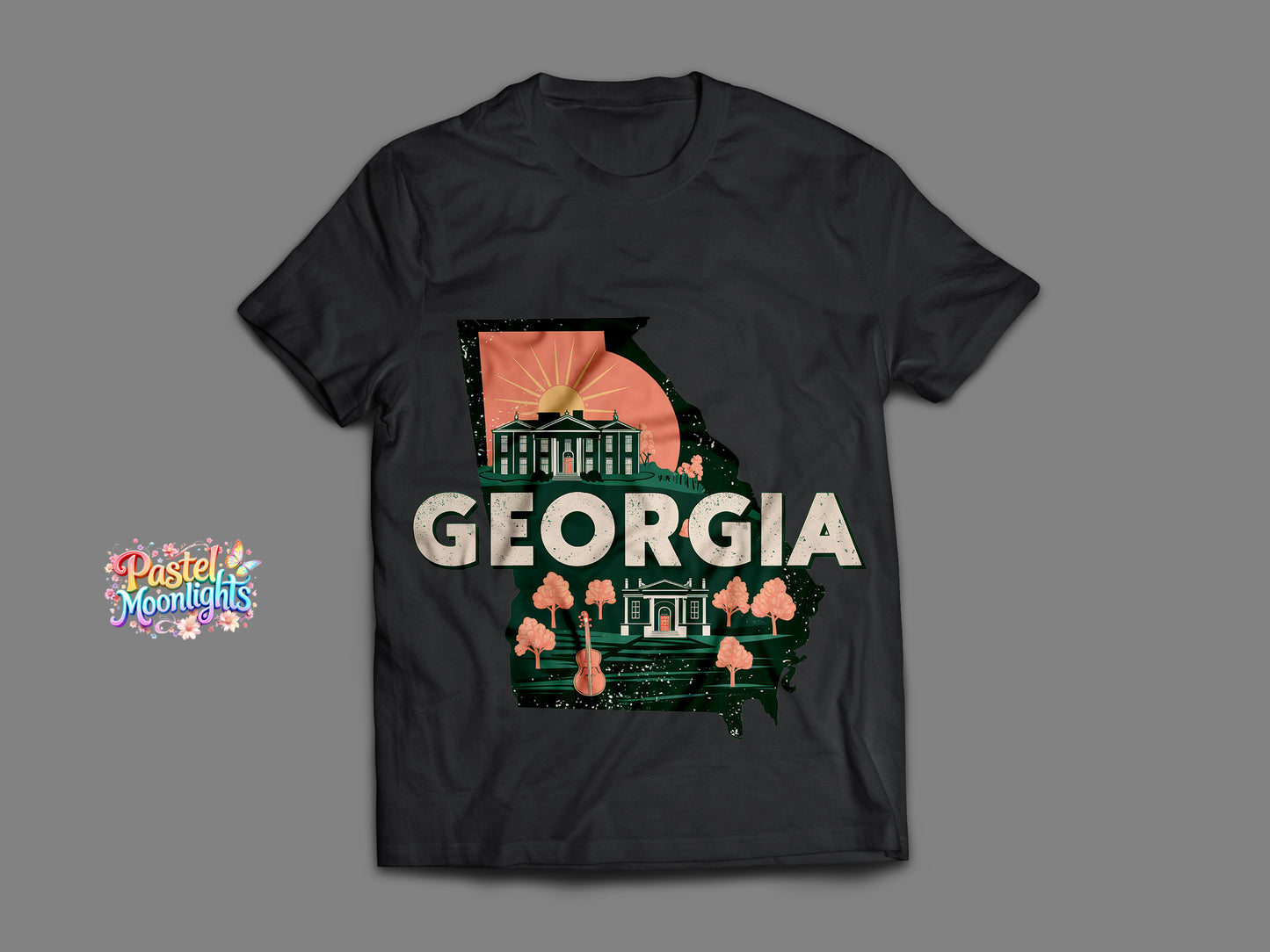 Georgia  The Peach State  DTF Print Ready to Press