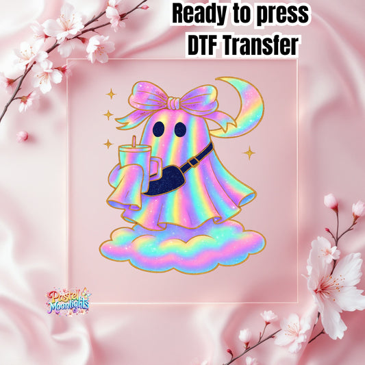 Ghost Design (10) DTF Print Ready to Press