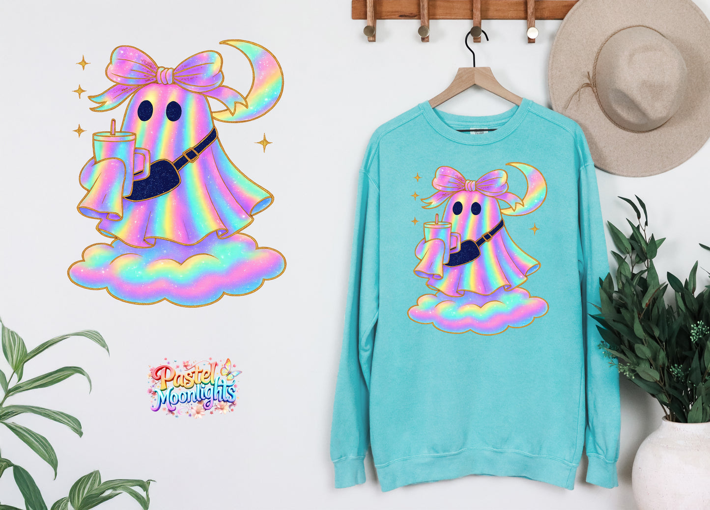 Ghost Design (10) DTF Print Ready to Press