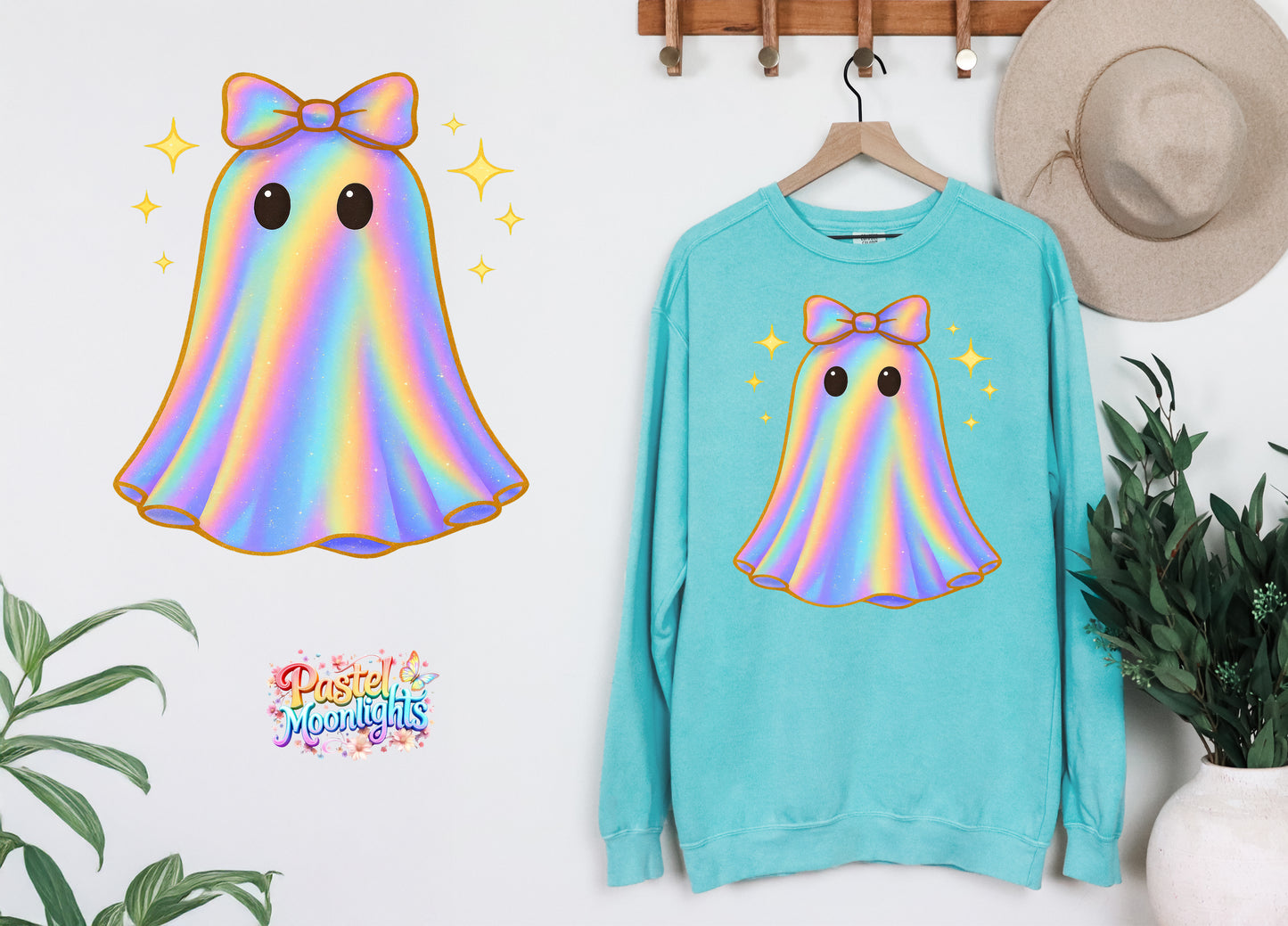 Ghost Design (1) DTF Print Ready to Press