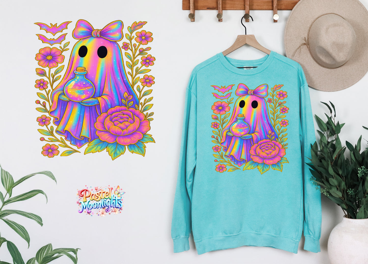 Ghost Design (20) DTF Print Ready to Press