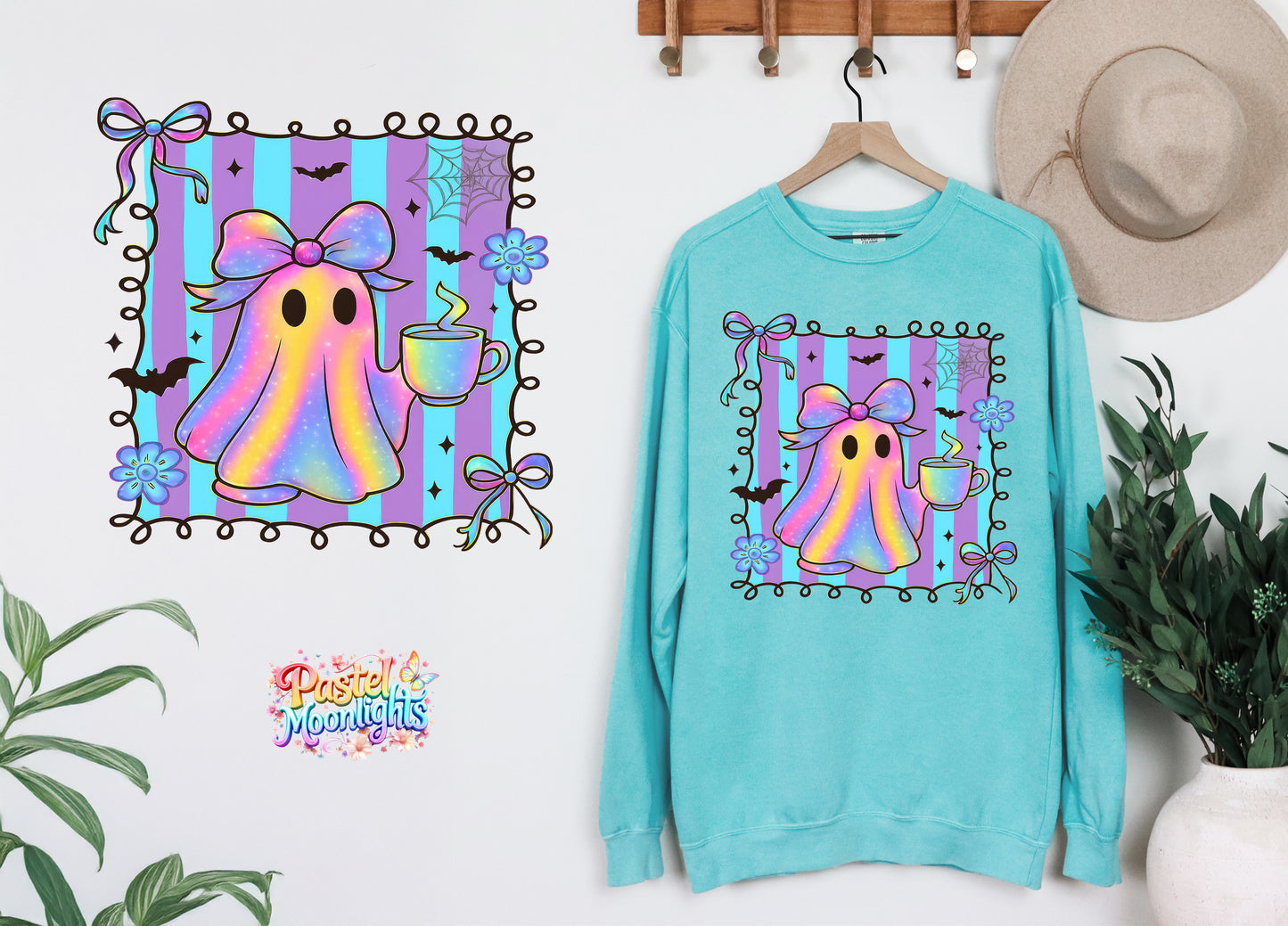 Ghost Design (4) DTF Print Ready to Press