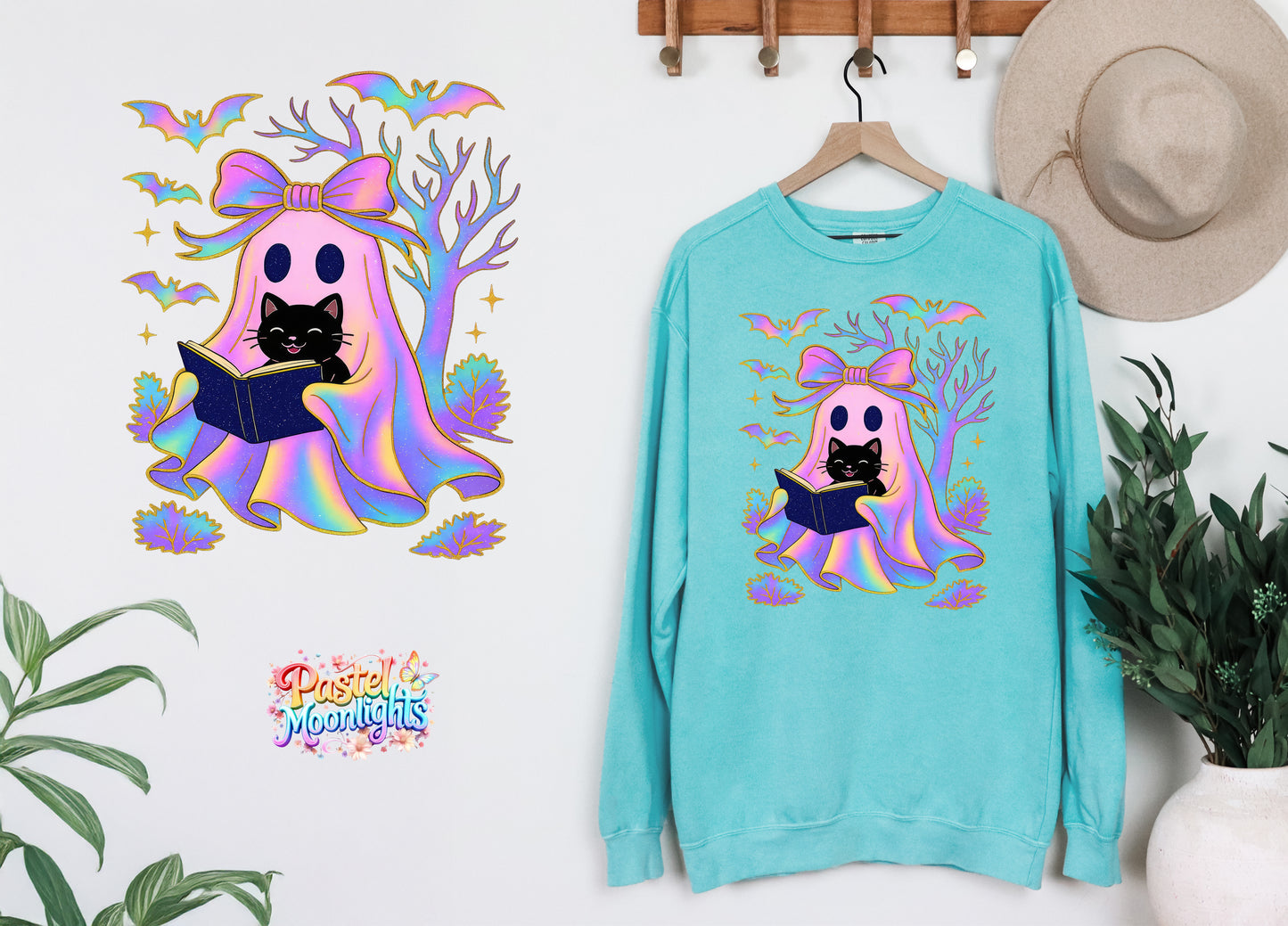 Ghost Design (5) DTF Print Ready to Press