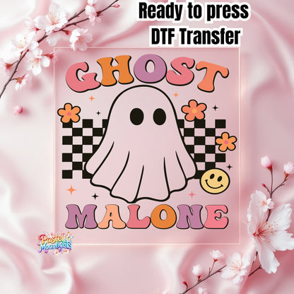 Ghost Malone DTF Print Ready to Press