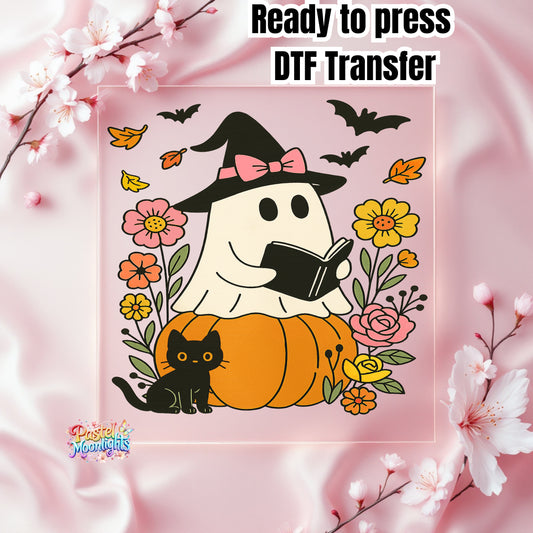 Ghost Read Book DTF Print Ready to Press
