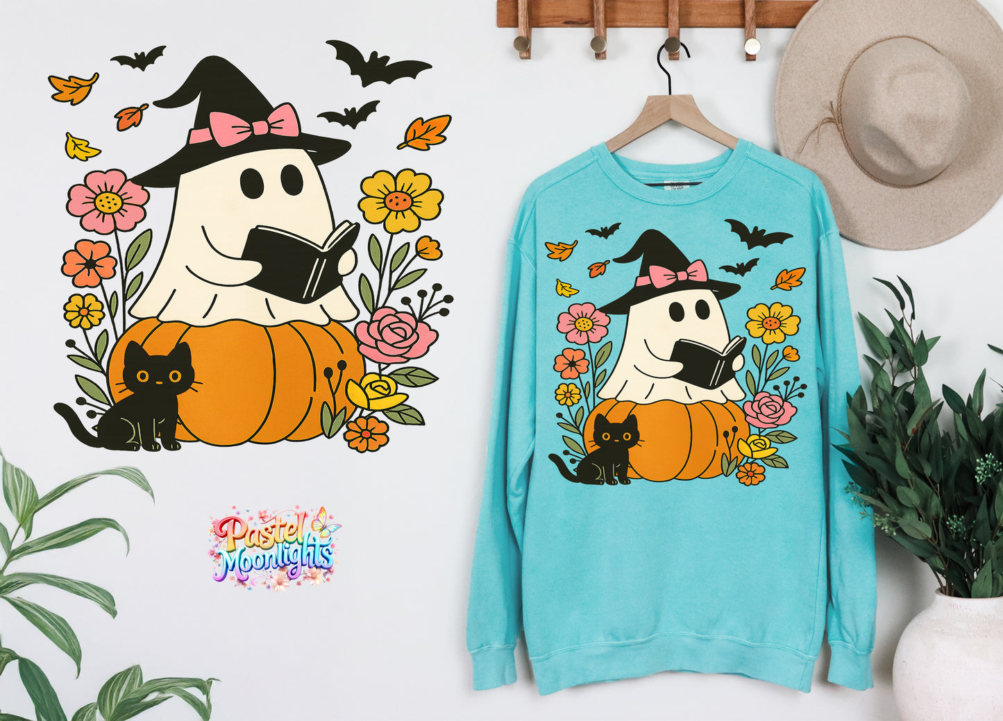 Ghost Read Book DTF Print Ready to Press