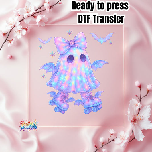 Ghost Skating DTF Print Ready to Press