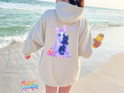 Ghost holding cat DTF Print Ready to Press