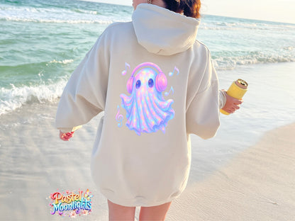 Ghost listening to the music DTF Print Ready to Press