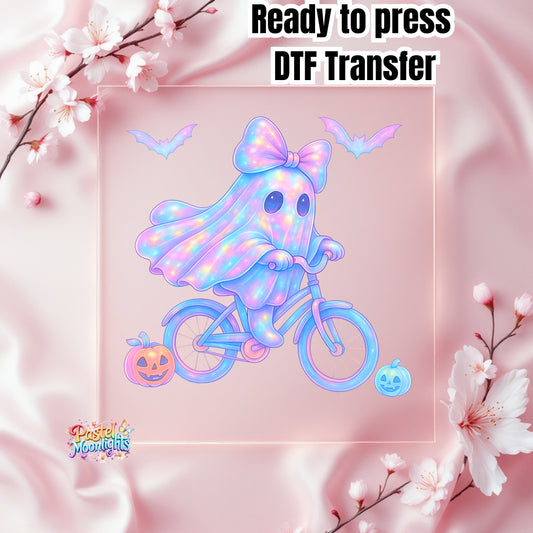 Ghost riding bicycle DTF Print Ready to Press