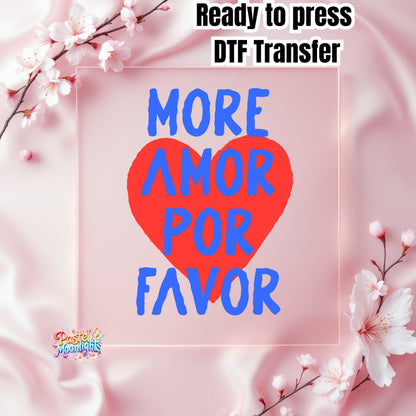 Amor DTF Print Ready to Press