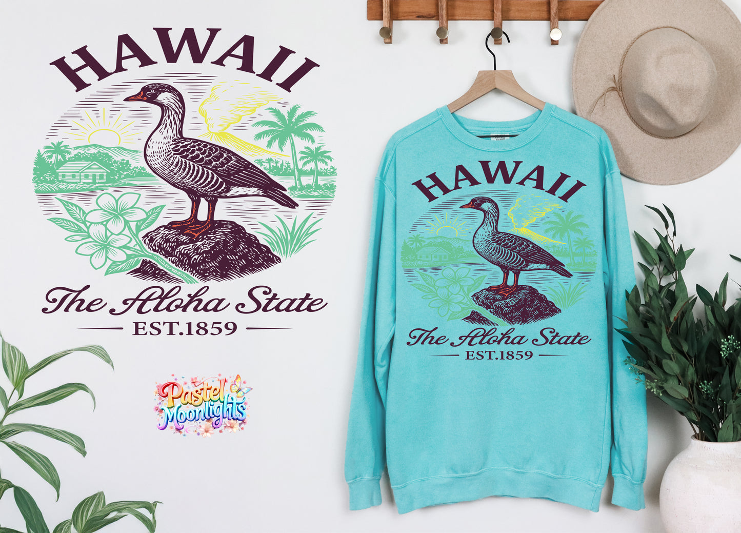 Hawaii The Aloha State DTF Print Ready to Press