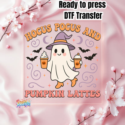 Hocus Pocus and Pumpkin Lattes DTF Print Ready to Press