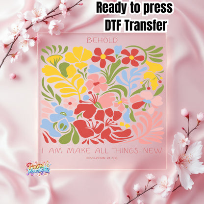 I Am Make All Things New DTF Print Ready to Press