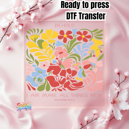I Am Make All Things New DTF Print Ready to Press