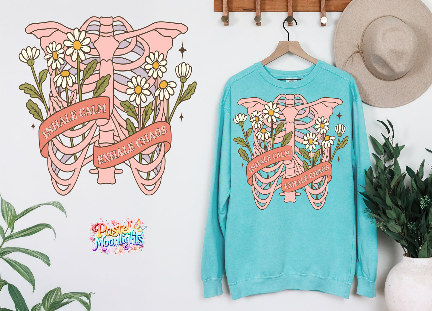 Inhale Calm, Exhale chaos DTF Print Ready to Press