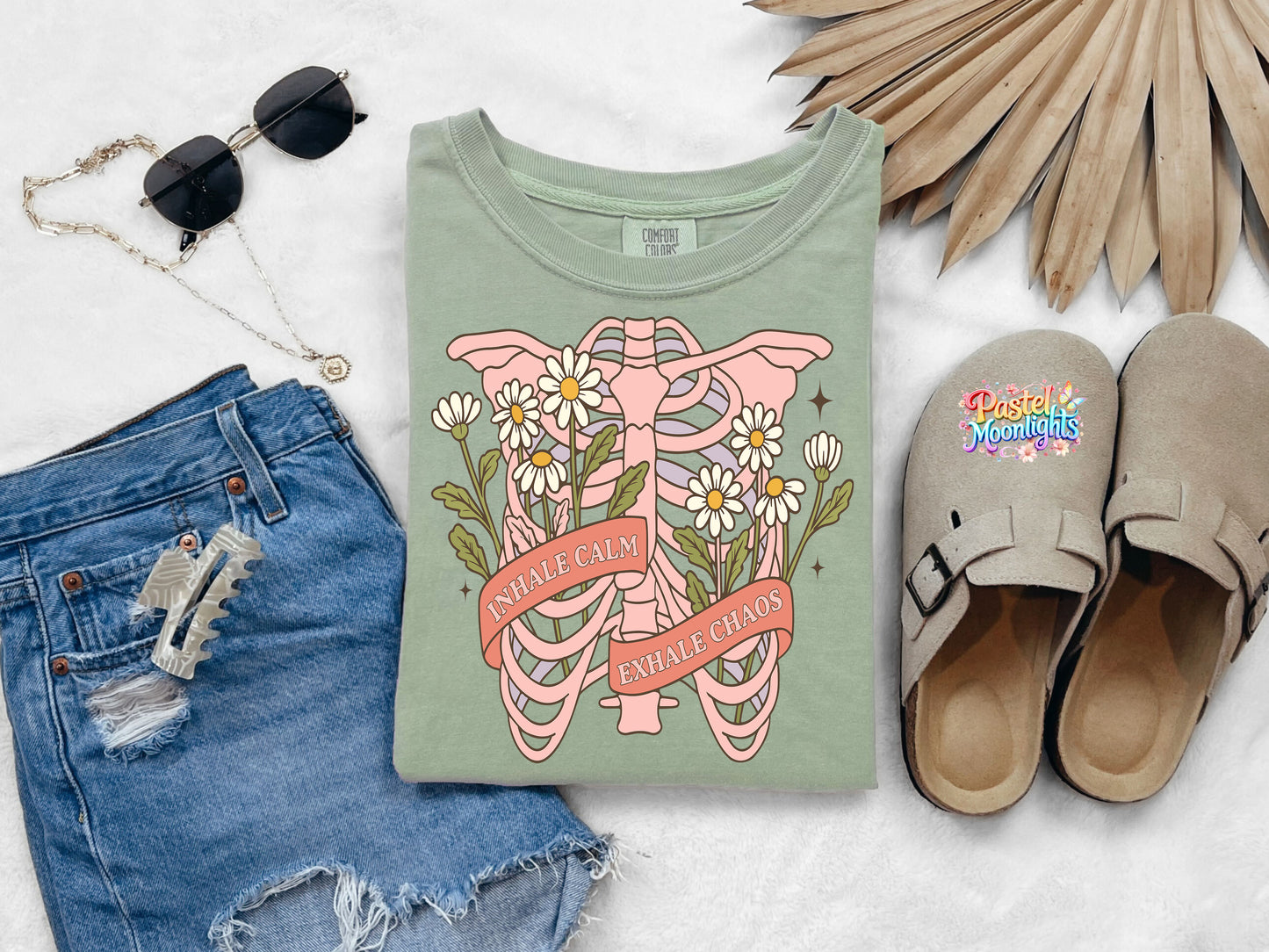 Inhale Calm, Exhale chaos DTF Print Ready to Press