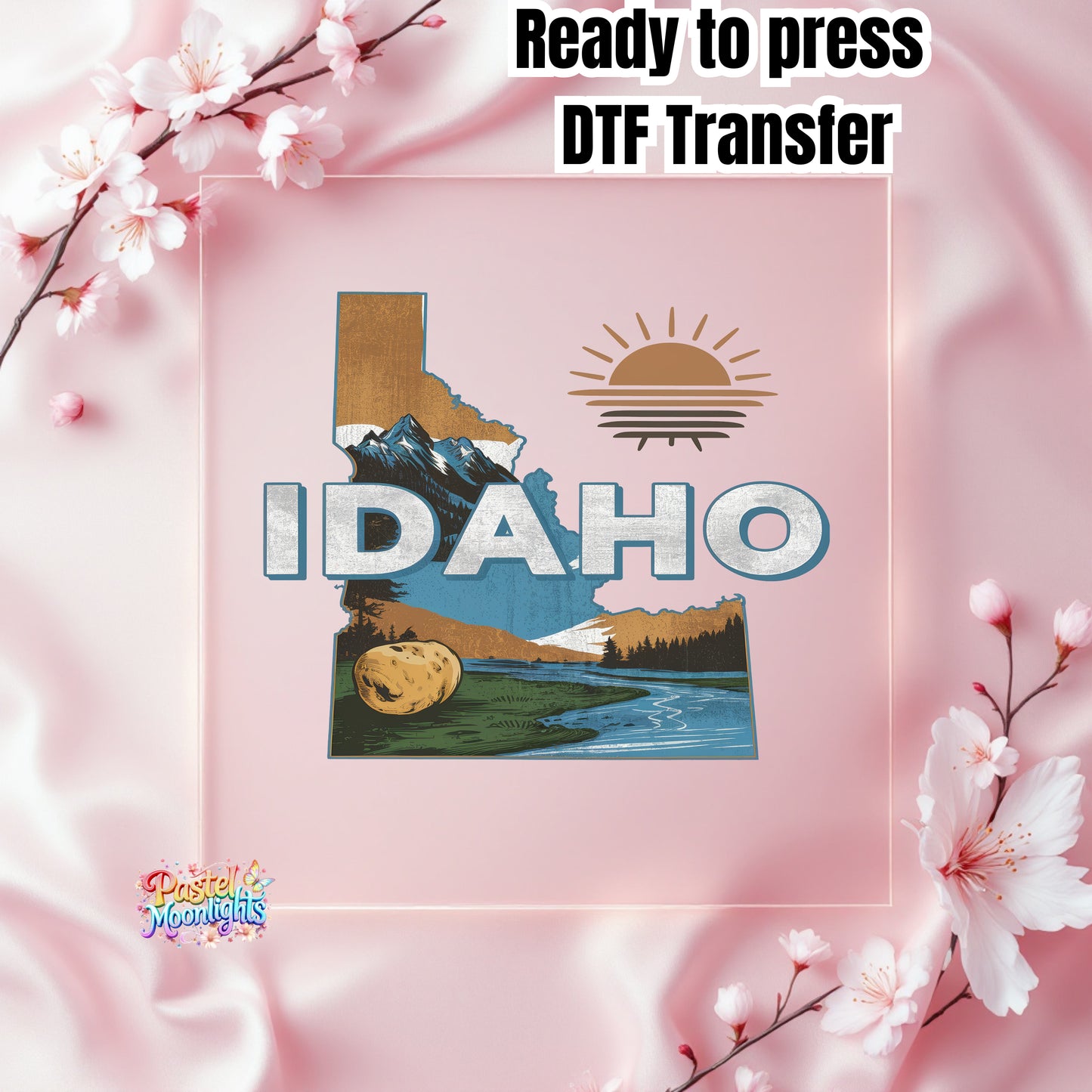 Idaho  The Gem State  DTF Print Ready to Press
