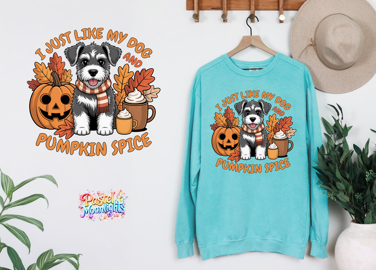 I just like my dog and pumpkin spice DTF Print Ready to Press