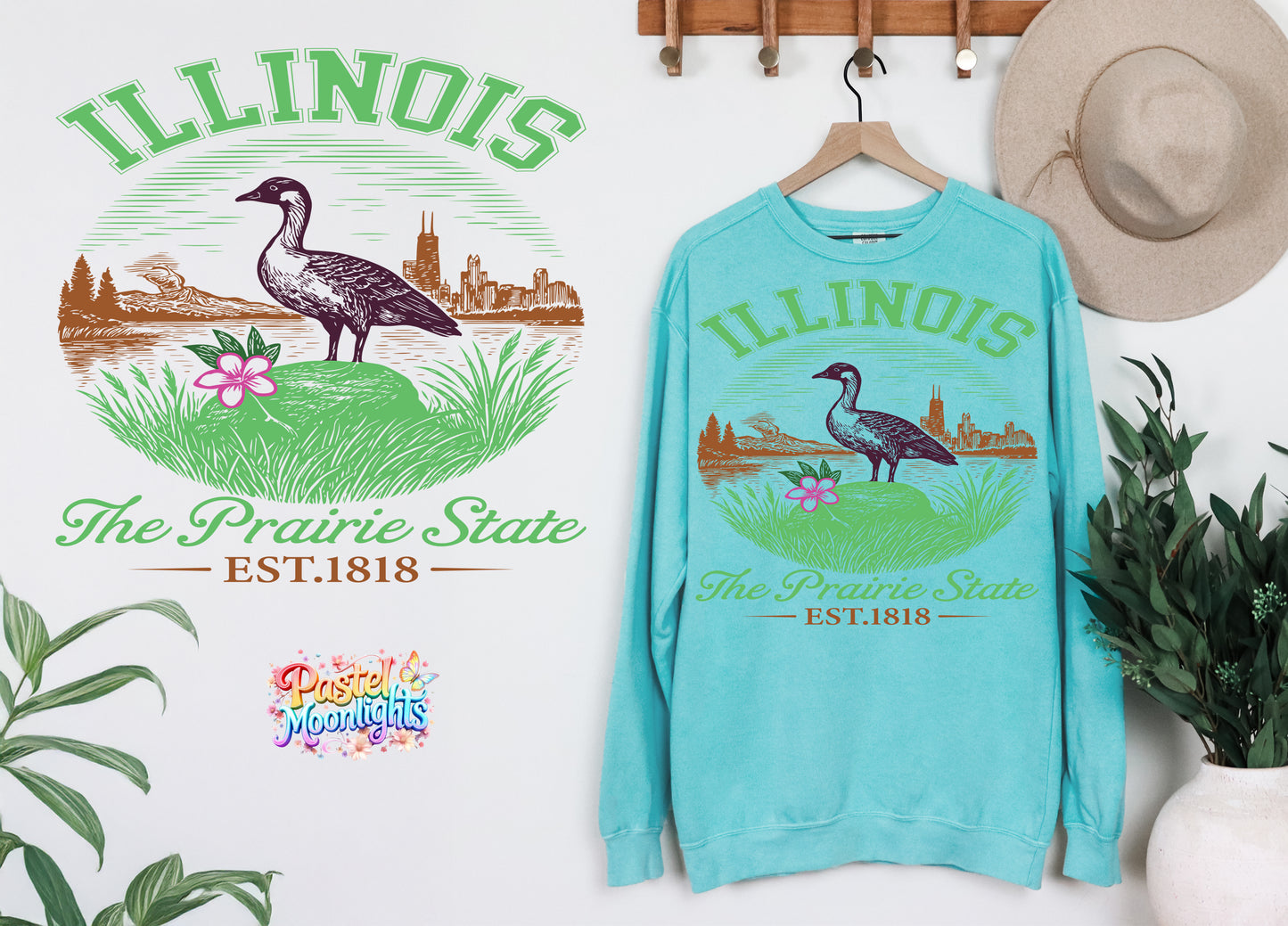Illinois  The Prairie State DTF Print Ready to Press