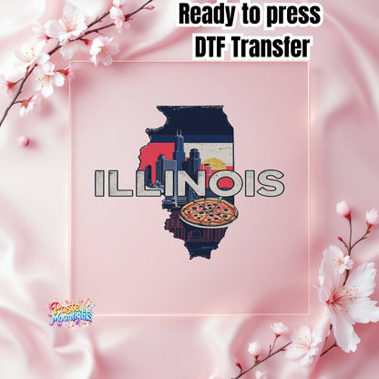 Illinois  The Prairie State DTF Print Ready to Press
