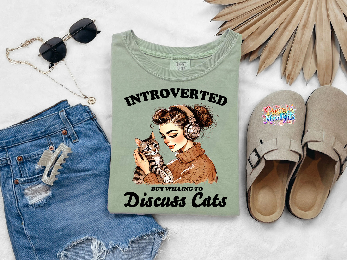 Introverted but willing to discuss cats DTF Print Ready to Press