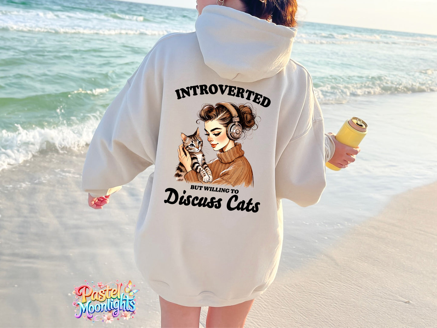 Introverted but willing to discuss cats DTF Print Ready to Press