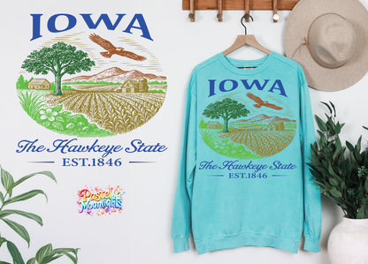 Iowa  The Hawkeye State DTF Print Ready to Press