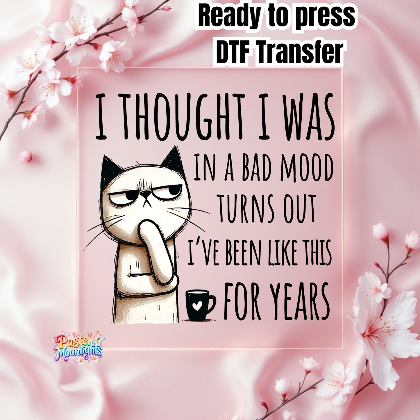 I thought I was in a bad mood DTF Print Ready to Press