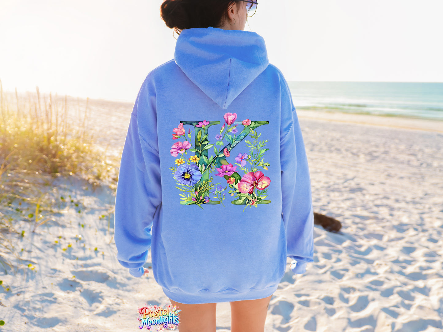 Flower Letter Design K DTF Print Ready to Press