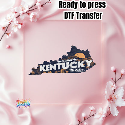 Kentucky The Bluegrass State DTF Print Ready to Press