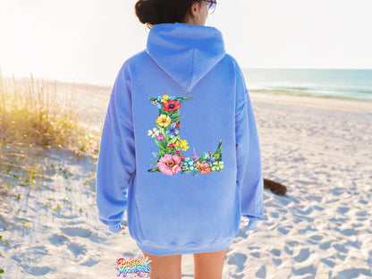 Flower Letter Design L DTF Print Ready to Press