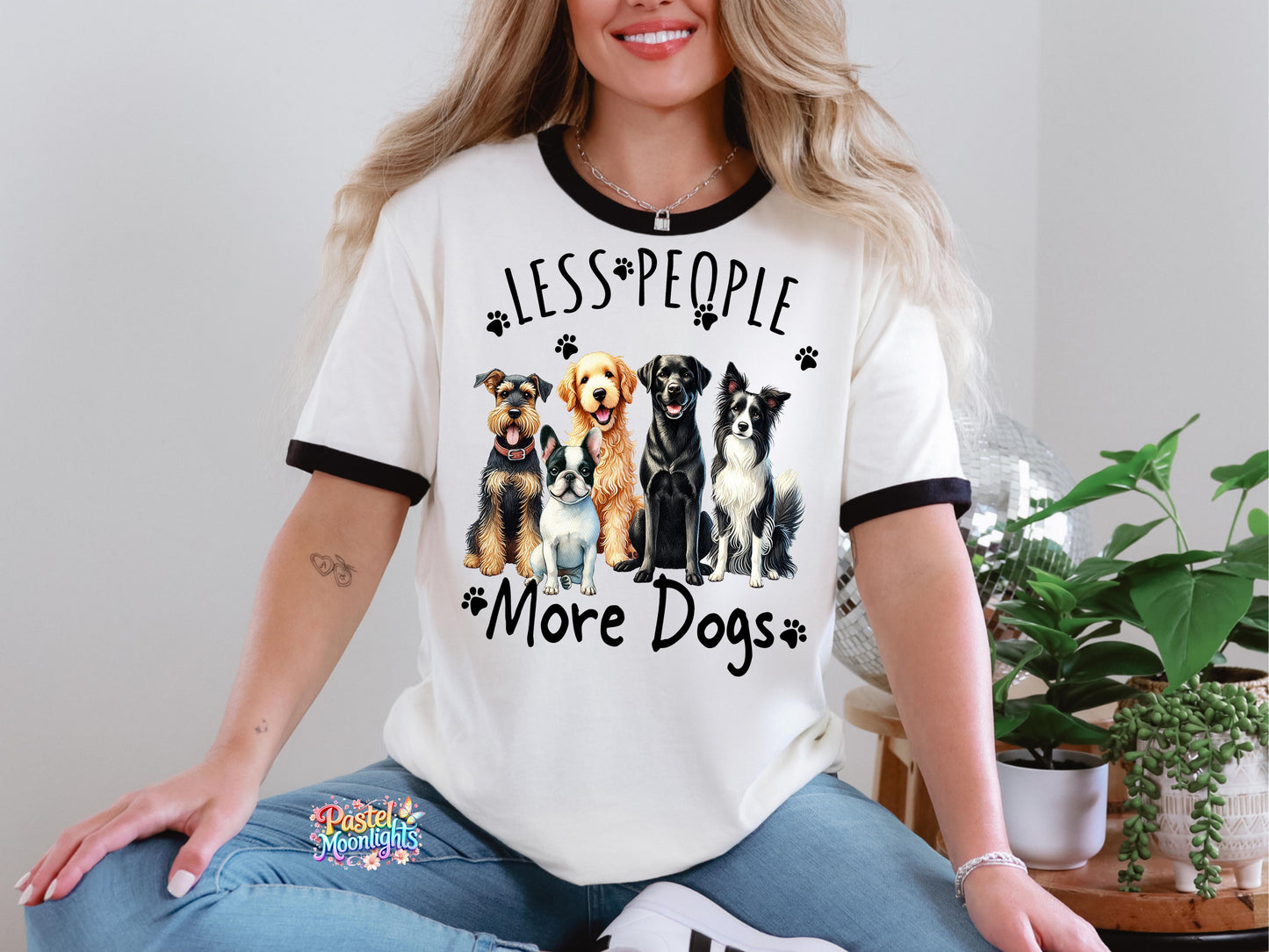 Less People More Dogs DTF Print Ready to Press