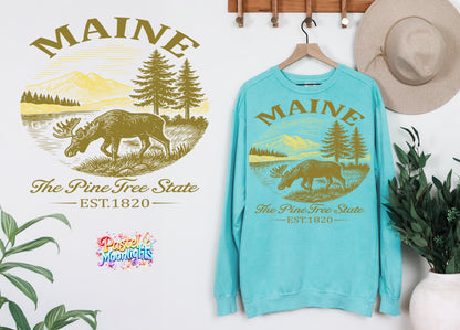 Maine The Pine Tree State DTF Print Ready to Press