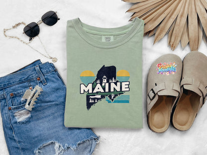 Maine The Pine Tree State DTF Print Ready to Press