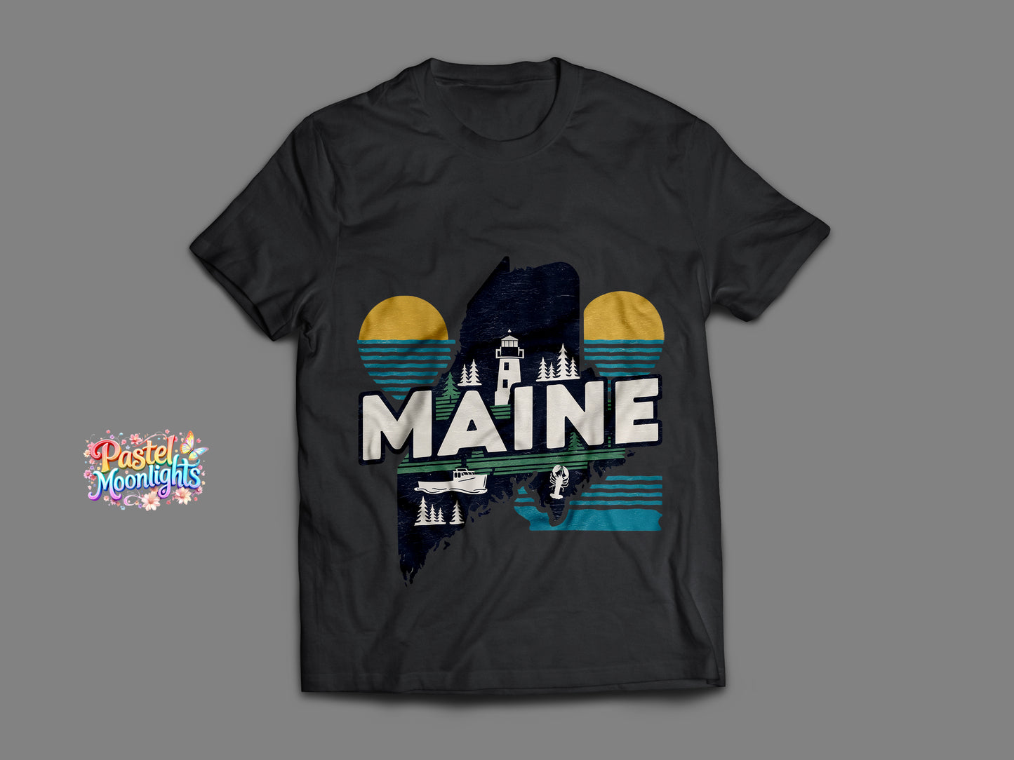 Maine The Pine Tree State DTF Print Ready to Press