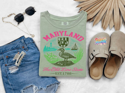 Maryland The Old Line State DTF Print Ready to Press