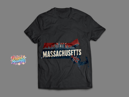 Massachusetts The Bay State  DTF Print Ready to Press