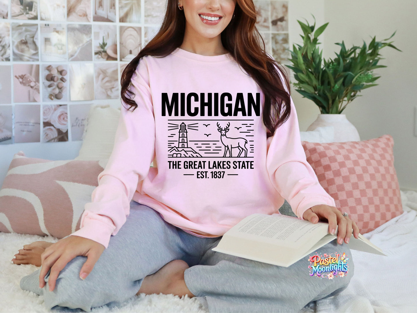 Michigan The Great Lakes State  DTF Print Ready to Press