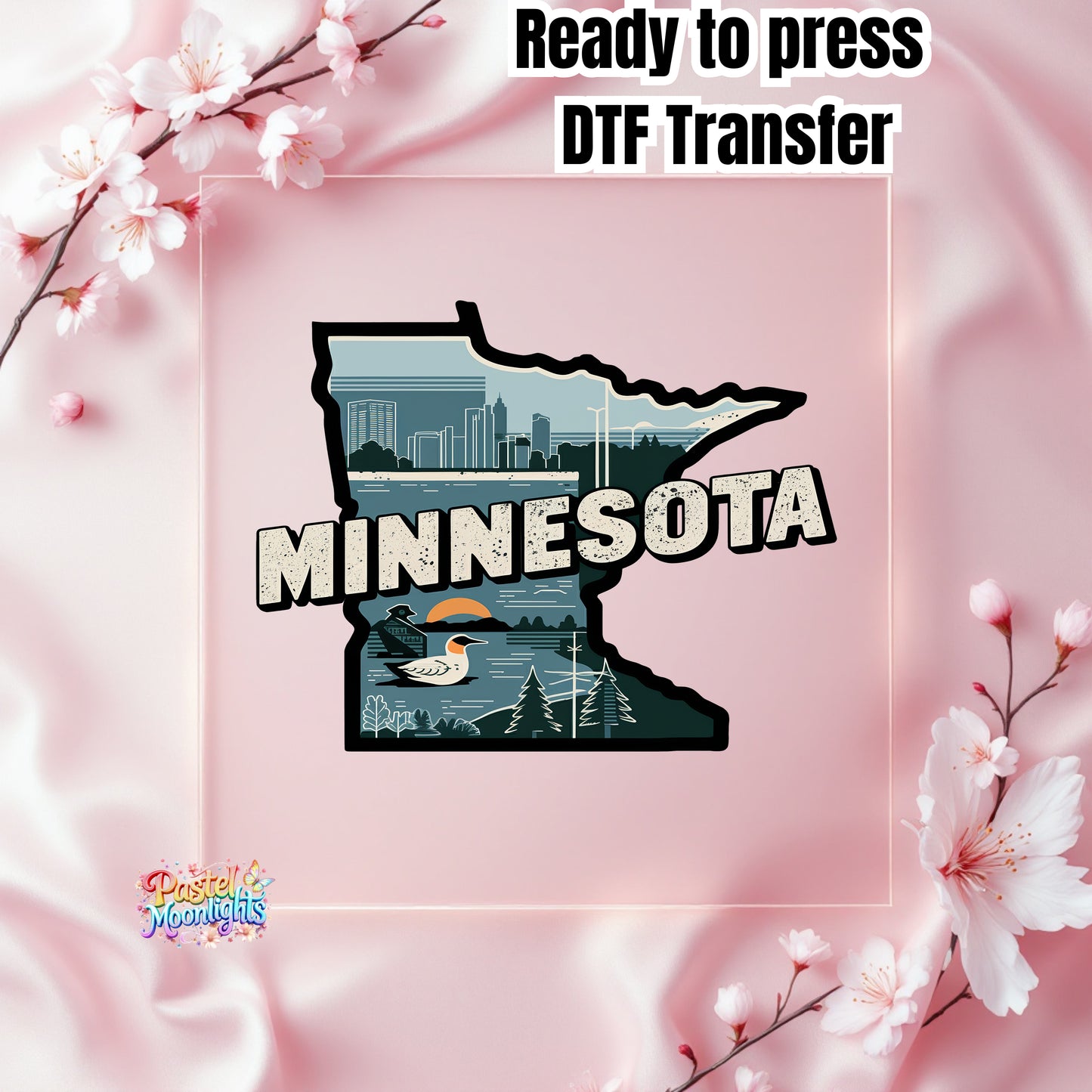 Minnesota The North Star State DTF Print Ready to Press