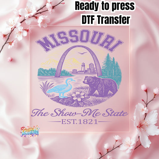 Missouri The Show-Me State DTF Print Ready to Press