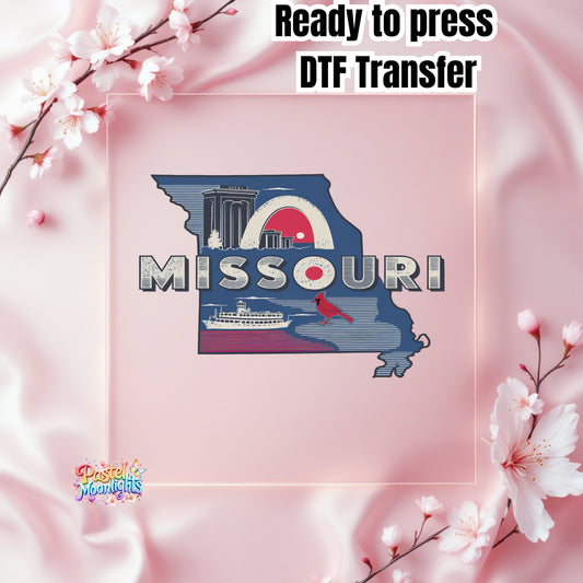 Missouri The Show-Me State DTF Print Ready to Press