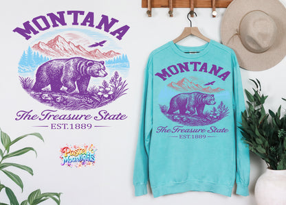 Montana The Treasure State DTF Print Ready to Press