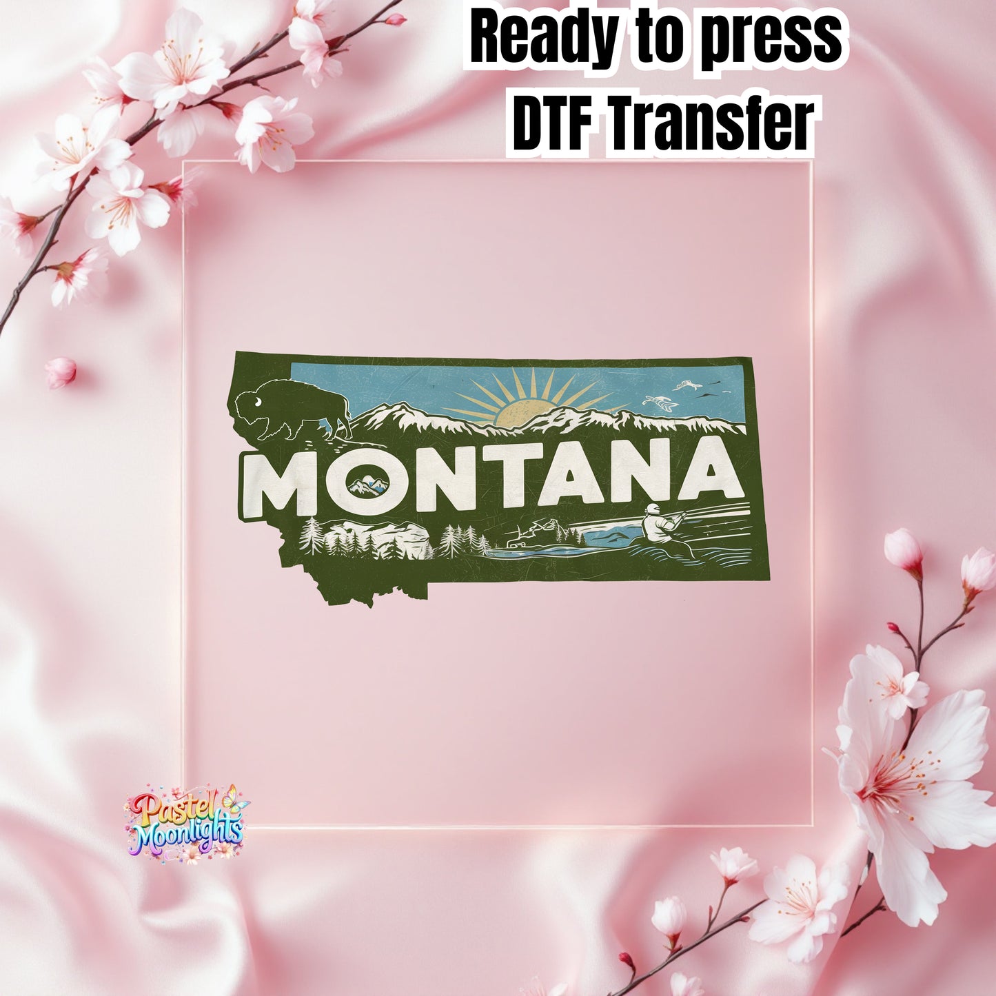 Montana The Treasure State DTF Print Ready to Press