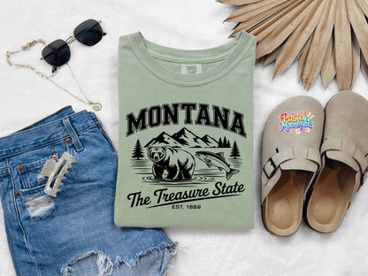 Montana The Treasure State DTF Print Ready to Press