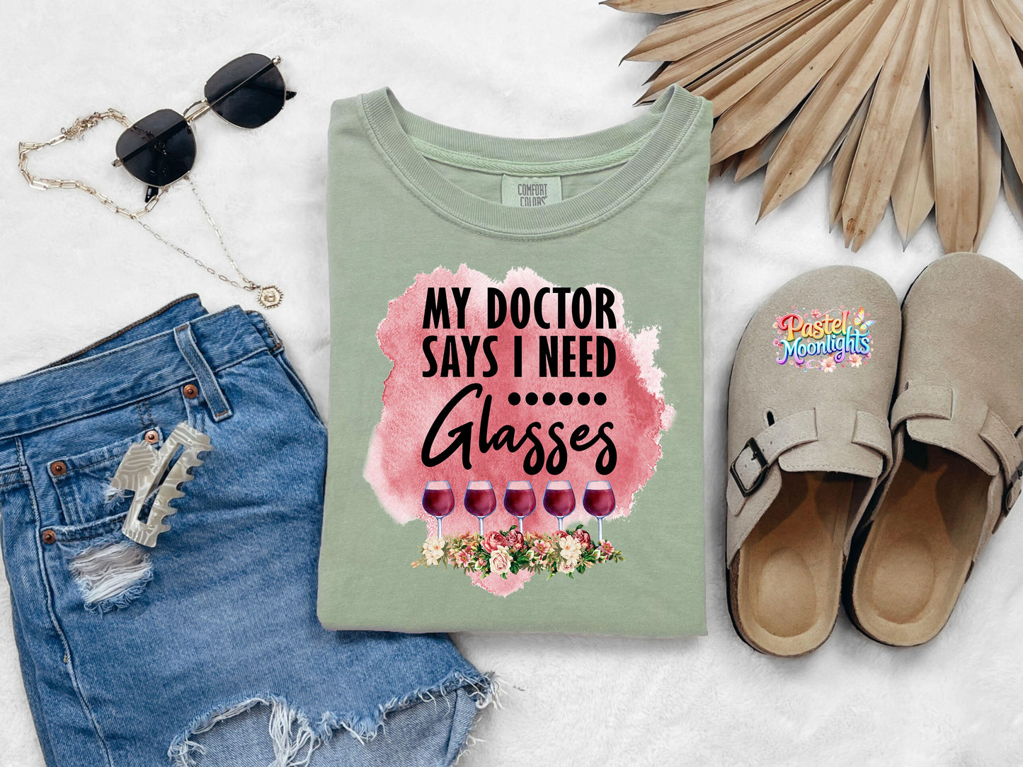 My Doctor Says i Need Glasses Wine DTF Print Ready to Press