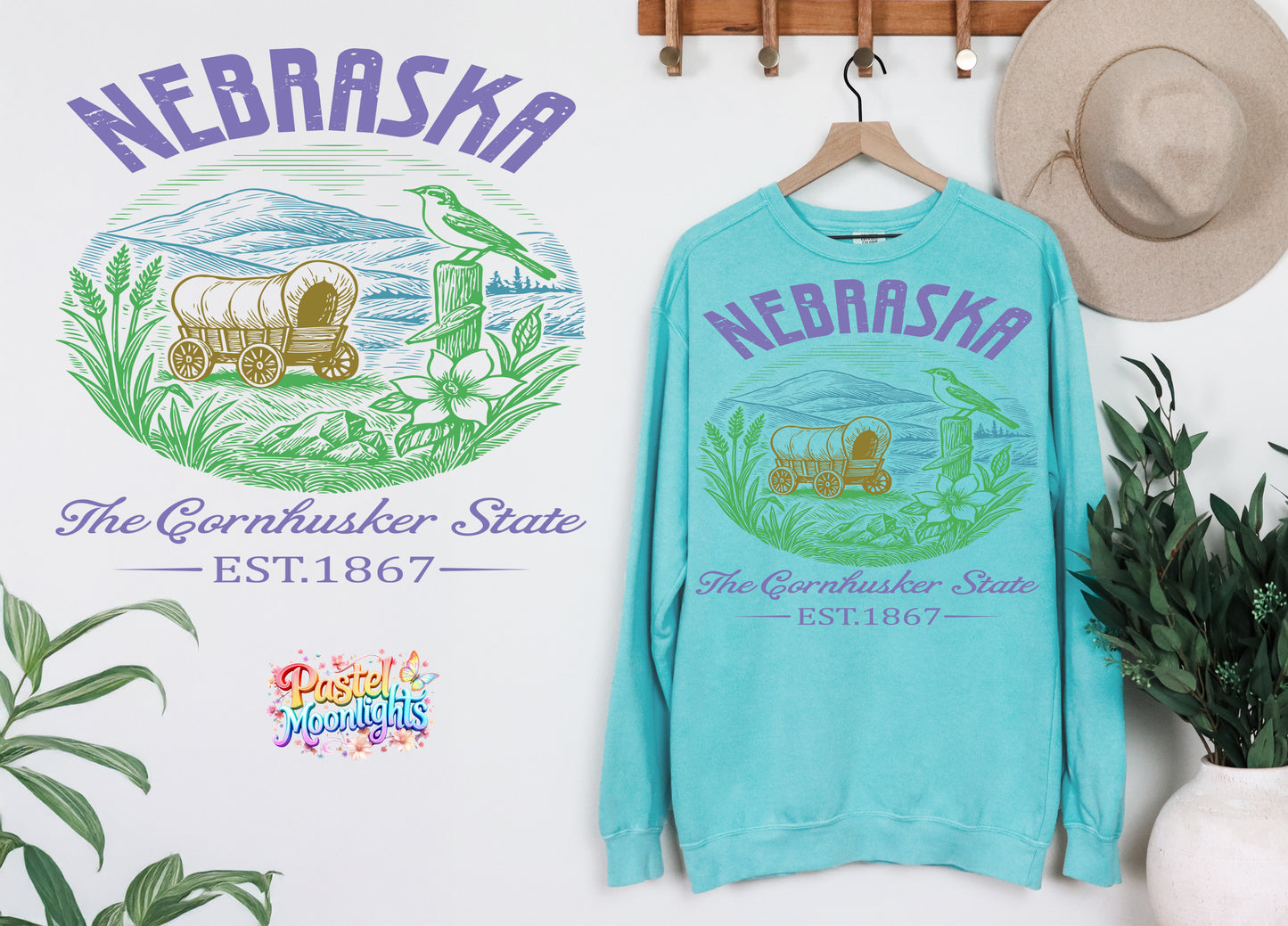 Nebraska The Cornhusker State DTF Print Ready to Press