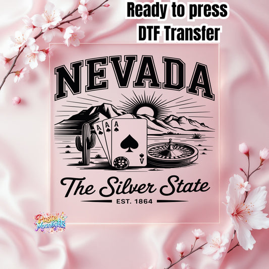 Nevada The Silver State DTF Print Ready to Press